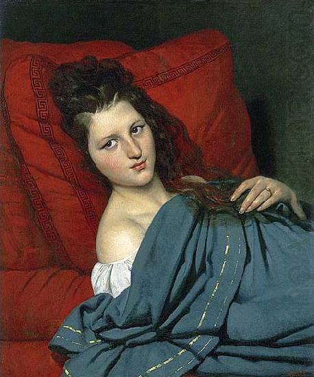 COURTOIS, Jacques Half-length Woman Lying on a Couch china oil painting image